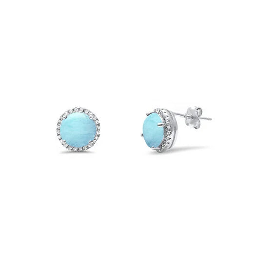 Cubic Zirconia Halo Stud Earrings – 925 Sterling Silver